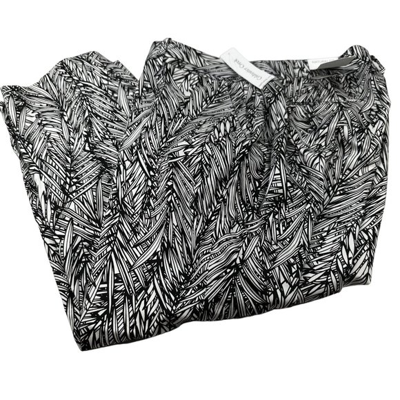 Coldwater Creek Women's Size 16 Pant Ankle Leg Tropical Black New With Tags - Picture 1 of 15